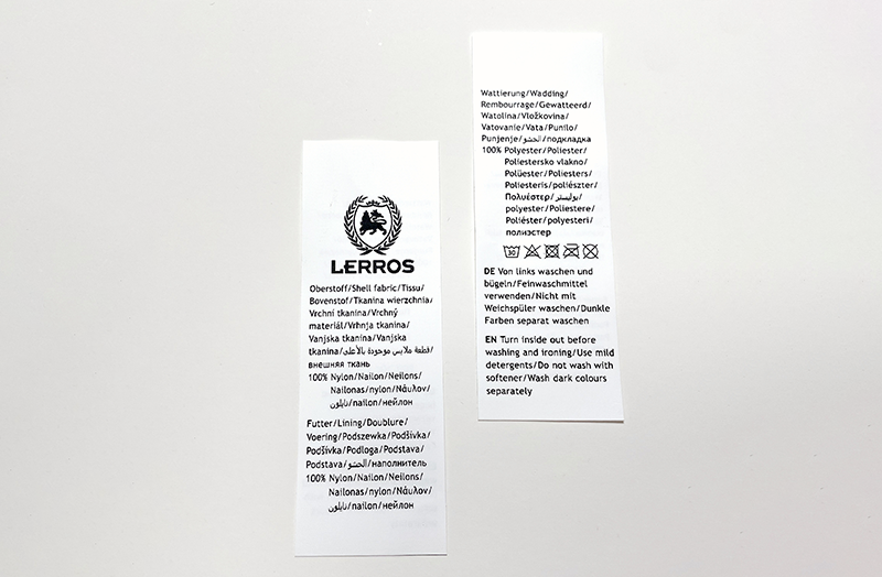 5 Multilingual Care Label